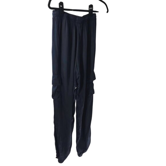 River + Sky Navy Blue Cargo Joggers,  Elastic Waistband & Cuffs, Size S - Picture 2 of 7